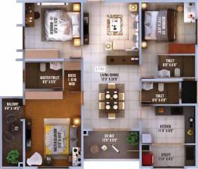 Vaishnavi North 24 (3BHK+3T (1,730 sq ft) 1730 sq ft) Vaishnavi North 24 (3BHK+3T (1,730 sq ft) 1730 sq ft)