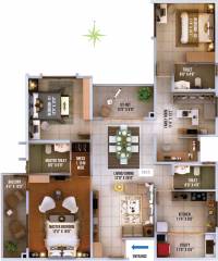 Vaishnavi North 24 (3BHK+3T (1,925 sq ft) 1925 sq ft) Vaishnavi North 24 (3BHK+3T (1,925 sq ft) 1925 sq ft)
