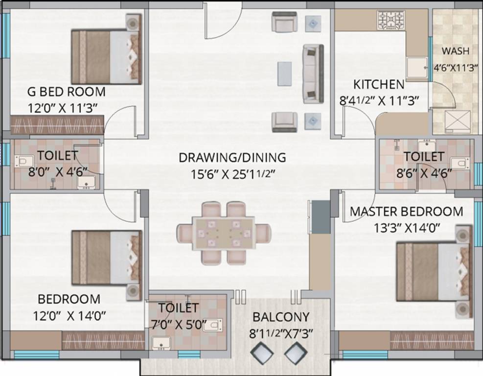 Ace Ajanta (3BHK+3T (1,750 sq ft) 1750 sq ft) Ace Ajanta (3BHK+3T (1,750 sq ft) 1750 sq ft)
