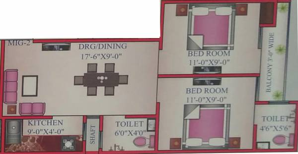 Geetanjali Apartments (2BHK+2T (750 sq ft) 750 sq ft) Geetanjali Apartments (2BHK+2T (750 sq ft) 750 sq ft)