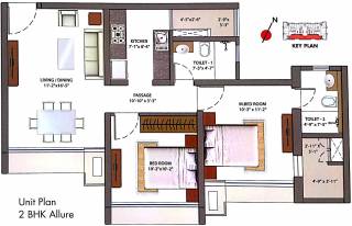 Unique Keemaya Omkar Ananta (2BHK+2T (624 sq ft) 624 sq ft) Unique Keemaya Omkar Ananta (2BHK+2T (624 sq ft) 624 sq ft)