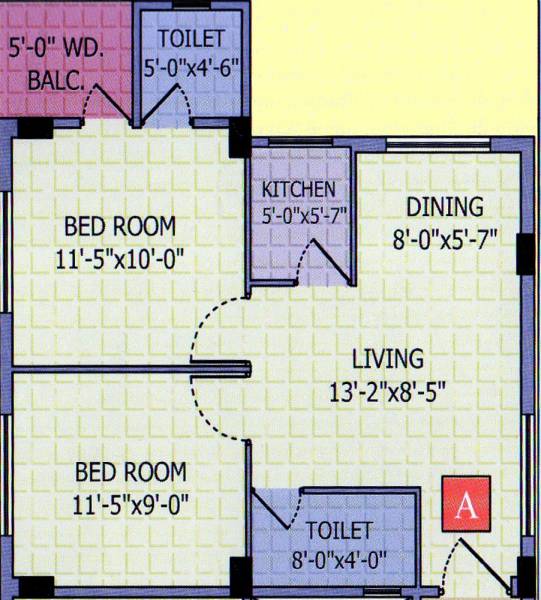 Shree Krishna Nirmala Sharanam (2BHK+2T (800 sq ft) 800 sq ft)