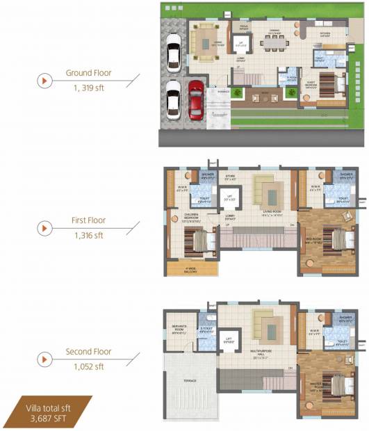 Vessella Woods (4BHK+5T (3,687 sq ft) + Servant Room 3687 sq ft)