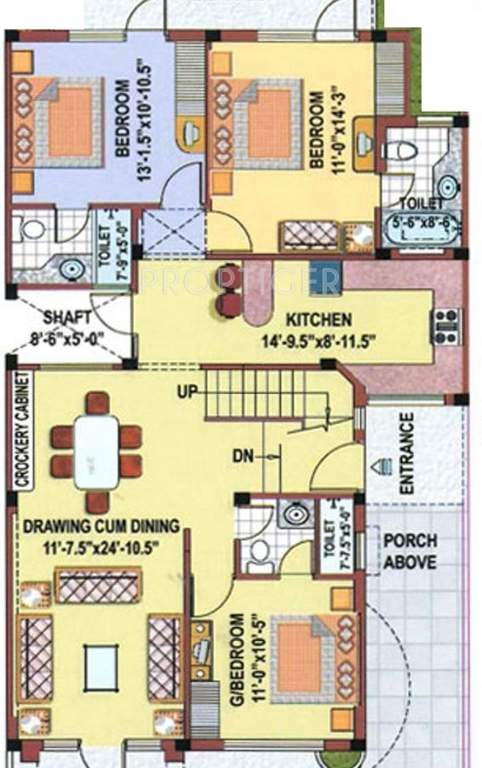 Eldeco Estate One Villas (6BHK+6T (3,329 sq ft) 3329 sq ft)