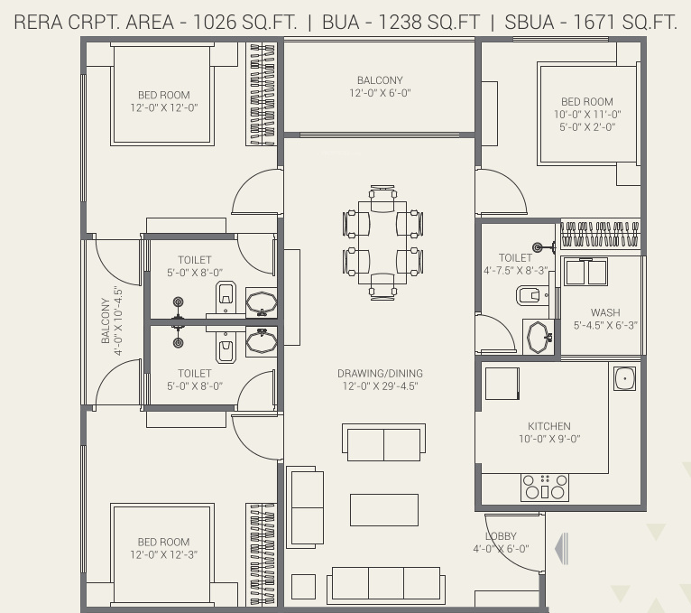 Gorbandh Fort The Crown (3BHK+3T (1,026.34 sq ft) 1026.34 sq ft) Gorbandh Fort The Crown (3BHK+3T (1,026.34 sq ft) 1026.34 sq ft)