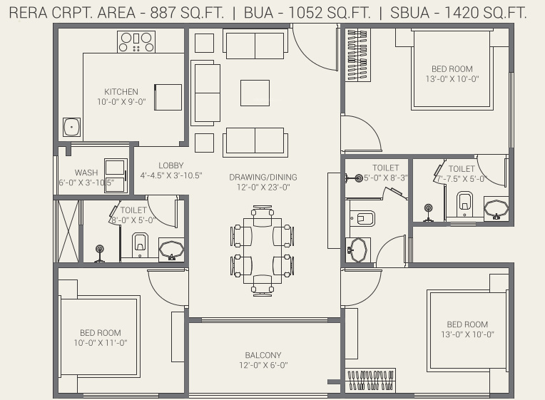 Gorbandh Fort The Crown (3BHK+3T (887.27 sq ft) 887.27 sq ft) Gorbandh Fort The Crown (3BHK+3T (887.27 sq ft) 887.27 sq ft)