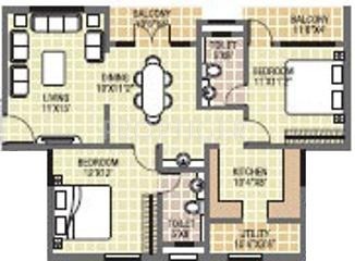 Adithi Pearl (2BHK+2T (1,190 sq ft) 1190 sq ft) Adithi Pearl (2BHK+2T (1,190 sq ft) 1190 sq ft)