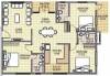 Adithi Pearl (3BHK+3T (1,595 sq ft) 1595 sq ft)