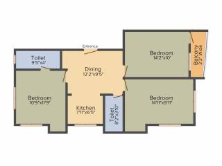 M M Sanyal Villa (3BHK+2T (1,009 sq ft) 1009 sq ft) M M Sanyal Villa (3BHK+2T (1,009 sq ft) 1009 sq ft)
