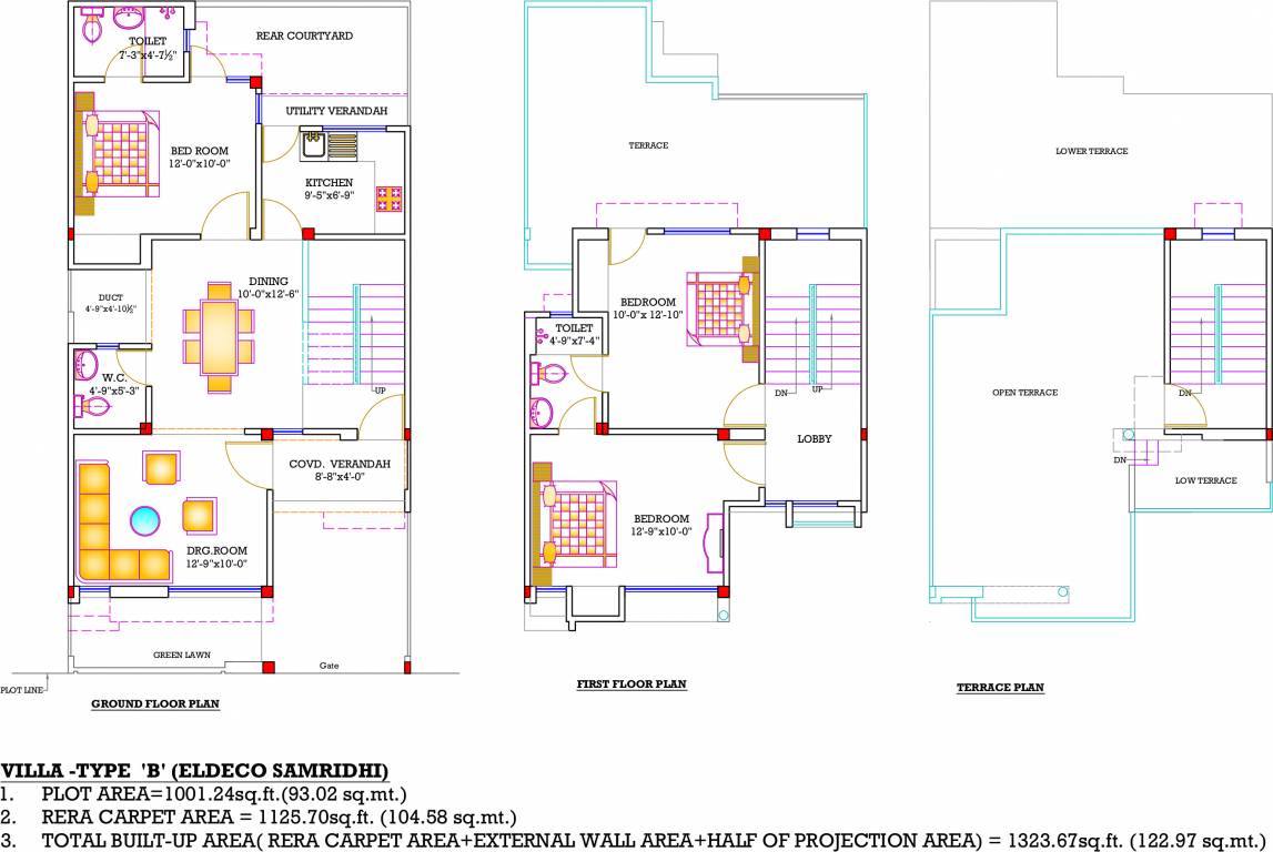 Eldeco Samridhi (3BHK+3T (1,125.69 sq ft) 1125.69 sq ft)