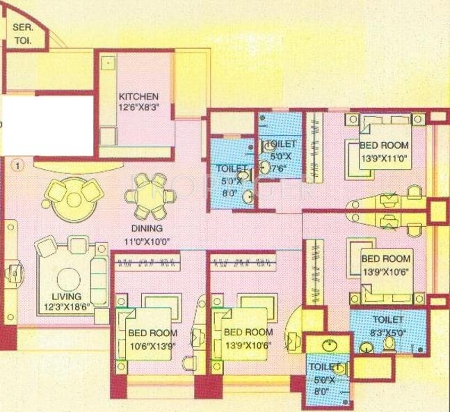 Laxmi Tridev Apartments (4BHK+4T (1,800 sq ft) 1800 sq ft)