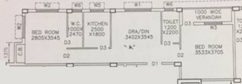 Skyare Enclave (2BHK+2T (905 sq ft) 905 sq ft)