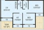 Bhoomi Homes Nakshtra Floor Plan (2BHK+2T)