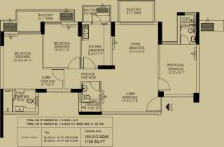 DLF Regal Gardens (3BHK+3T (1,728 sq ft) 1728 sq ft)