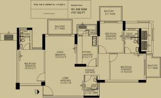 DLF Regal Gardens (3BHK+3T (1,737 sq ft) 1737 sq ft)