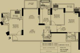 DLF Regal Gardens (3BHK+3T (1,752 sq ft) 1752 sq ft)