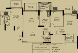 DLF Regal Gardens (3BHK+3T (1,760 sq ft) 1760 sq ft)