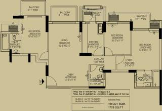 DLF Regal Gardens (3BHK+3T (1,778 sq ft) 1778 sq ft)