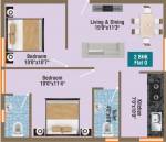 GP Pearl Iris (2BHK+2T (769 sq ft) 769 sq ft)