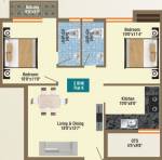 GP Pearl Iris (2BHK+2T (854 sq ft) 854 sq ft)