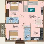 GP Pearl Iris (2BHK+2T (863 sq ft) 863 sq ft)