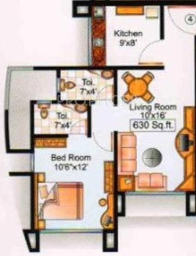 Laxmi Ashtavinayak (1BHK+2T (630 sq ft) 630 sq ft)