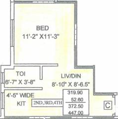 Vinayak Plaza (1BHK+1T (447 sq ft) 447 sq ft)