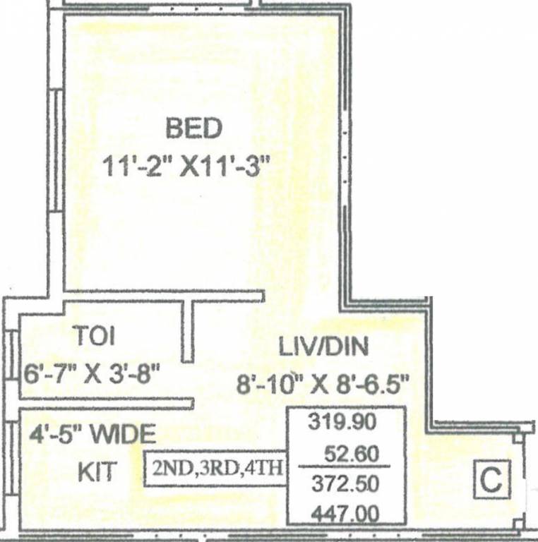 Vinayak Plaza (1BHK+1T (447 sq ft) 447 sq ft)