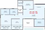 Kumar Princeville B4 And B5 (2BHK+2T (629.69 sq ft) 629.69 sq ft)