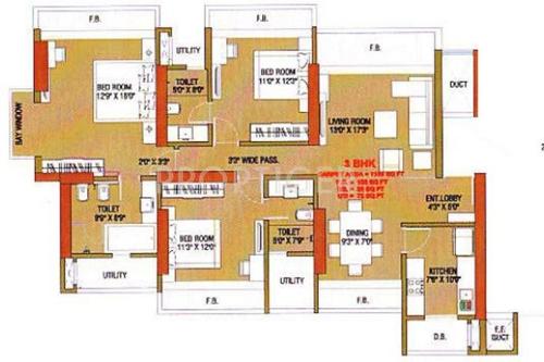 Kamanwala Shimmering Heights (3BHK+3T (2,200 sq ft) 2200 sq ft)