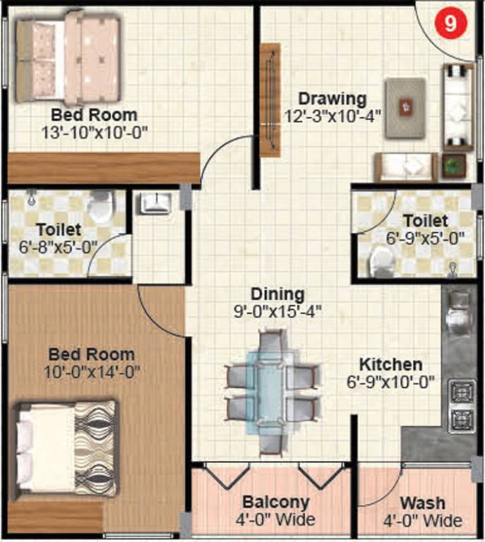 Sree Adithya Elite (2BHK+2T (1,026 sq ft) 1026 sq ft) Sree Adithya Elite (2BHK+2T (1,026 sq ft) 1026 sq ft)