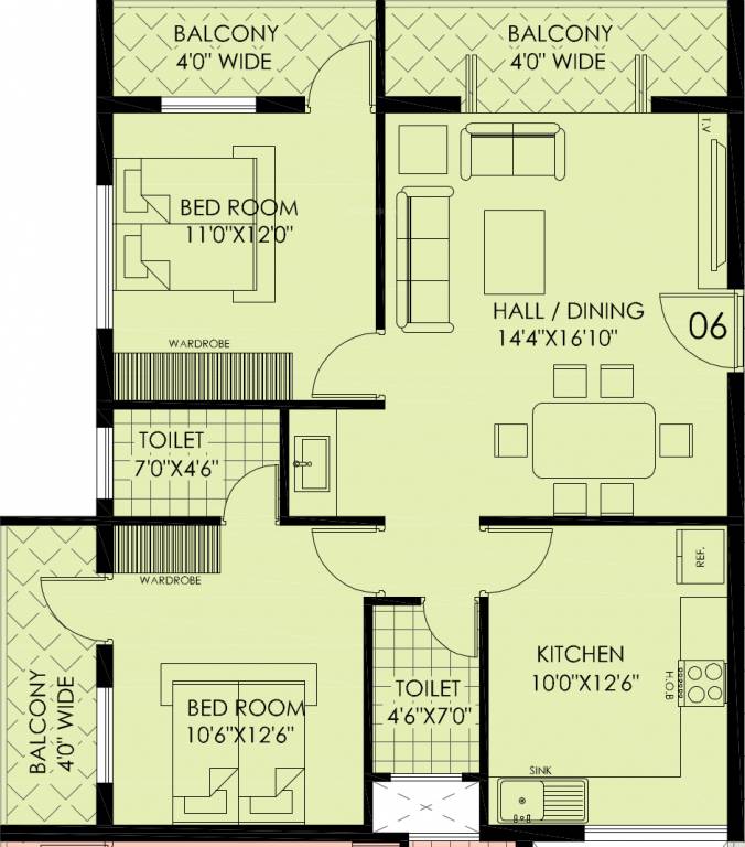 Yamuna Homes Ganga Yamuna (2BHK+2T (1,180 sq ft) 1180 sq ft) Yamuna Homes Ganga Yamuna (2BHK+2T (1,180 sq ft) 1180 sq ft)