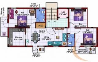 AP Navarathna (3BHK+2T (1,260 sq ft) 1260 sq ft) AP Navarathna (3BHK+2T (1,260 sq ft) 1260 sq ft)