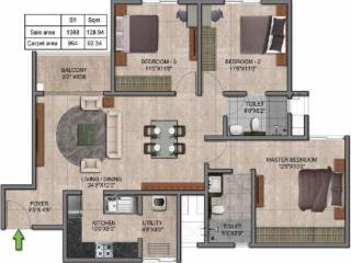 Prestige Jindal City (3BHK+3T (1,388 sq ft) 1388 sq ft) Prestige Jindal City (3BHK+3T (1,388 sq ft) 1388 sq ft)