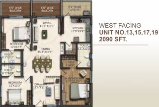 Vasavi Signature (3BHK+3T (2,090 sq ft) 2090 sq ft) Vasavi Signature (3BHK+3T (2,090 sq ft) 2090 sq ft)