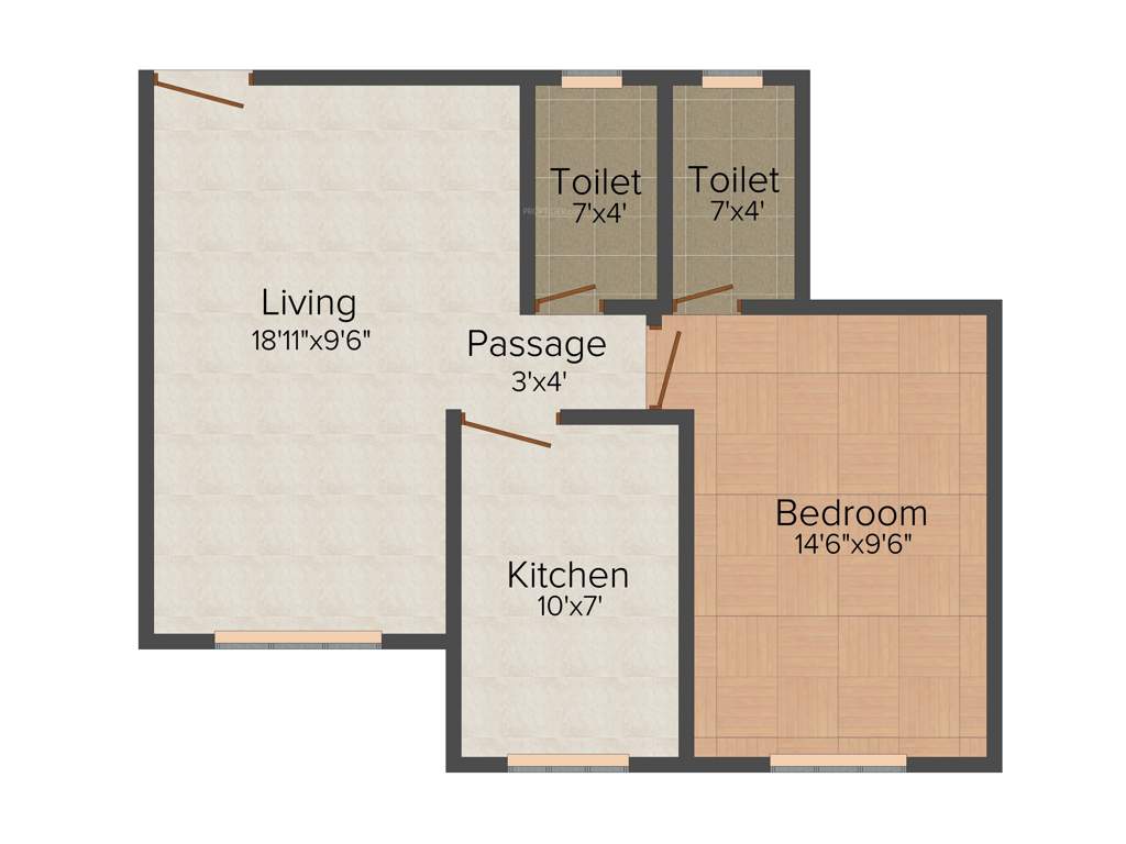 Neumec Srushti (1BHK+1T (499.98 sq ft) 499.98 sq ft)