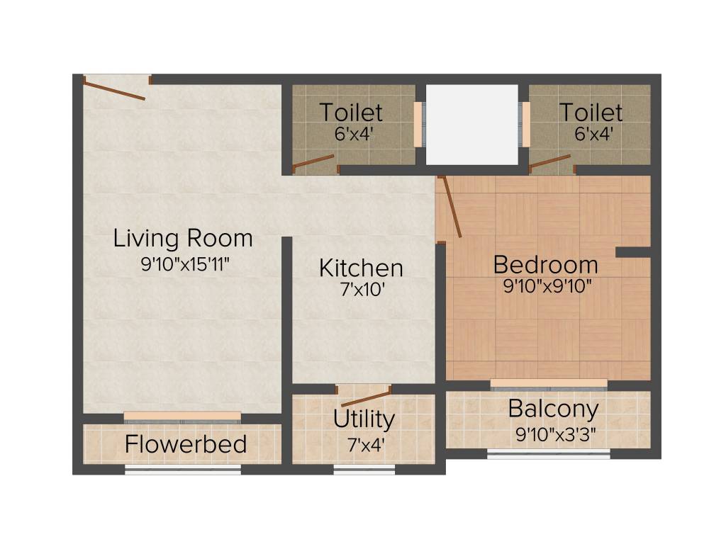 Siddharth Enclave (1BHK+1T (366.40 sq ft) 366.4 sq ft)