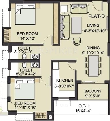Bengal Saroshi (2BHK+2T (825 sq ft) 825 sq ft) Bengal Saroshi (2BHK+2T (825 sq ft) 825 sq ft)