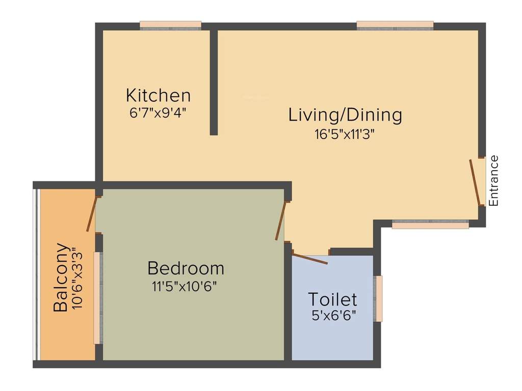 Advaita Blossom (1BHK+1T (658 sq ft) 658 sq ft)