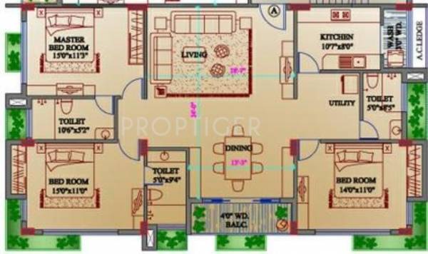 Orbit Shankar (3BHK+3T (2,100 sq ft) 2100 sq ft)