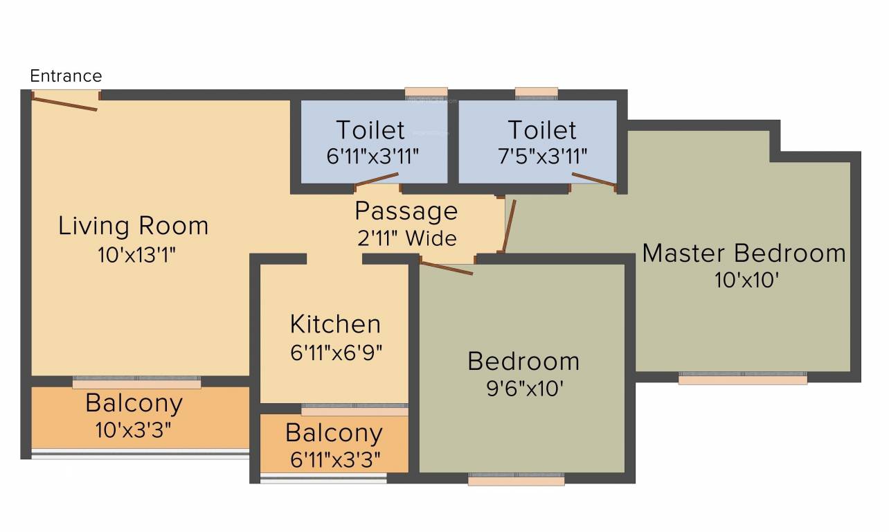 Kamdhenu Lifespaces Gardenia (2BHK+2T (530.45 sq ft) 530.45 sq ft)