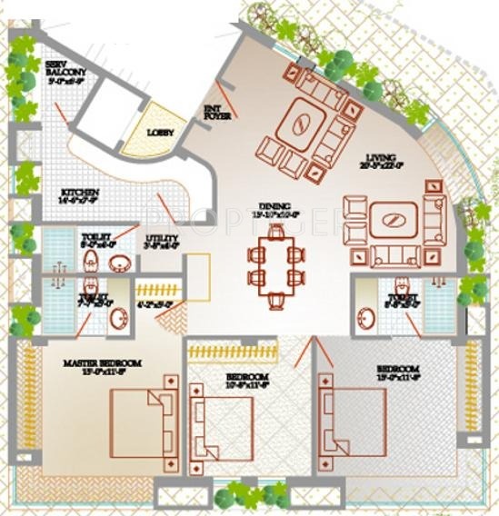 Orbit Anveshan (3BHK+3T (1,850 sq ft) 1850 sq ft)