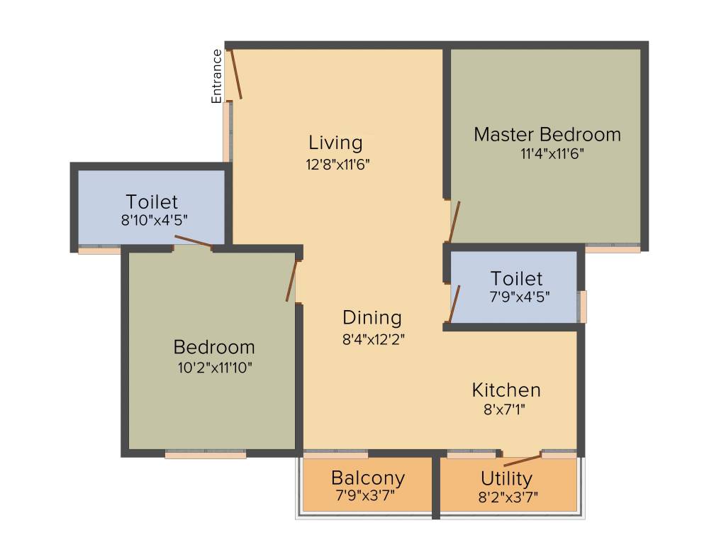 Vikram Crescent (2BHK+2T (1,048 sq ft) 1048 sq ft)