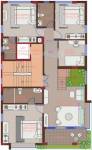 Orbit Group Blessings Floor Plan (4BHK+4T + Study Room)