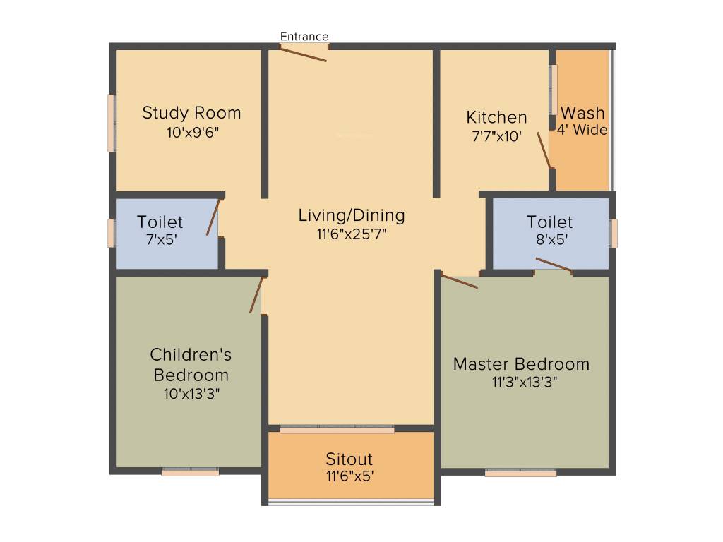 Hallmark Silvanus (2BHK+2T (1,359.91 sq ft) 1359.91 sq ft)