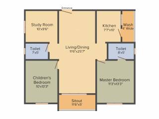 Hallmark Silvanus (2BHK+2T (1,359.91 sq ft) 1359.91 sq ft) Hallmark Silvanus (2BHK+2T (1,359.91 sq ft) 1359.91 sq ft)