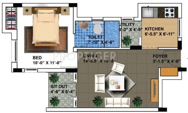Sabari Serenity (1BHK+1T (602 sq ft) 602 sq ft) Sabari Serenity (1BHK+1T (602 sq ft) 602 sq ft)