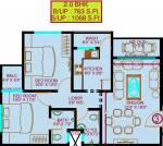 Vista Victoria Urbane Oasis (2BHK+2T (1,068 sq ft) 1068 sq ft) Vista Victoria Urbane Oasis (2BHK+2T (1,068 sq ft) 1068 sq ft)