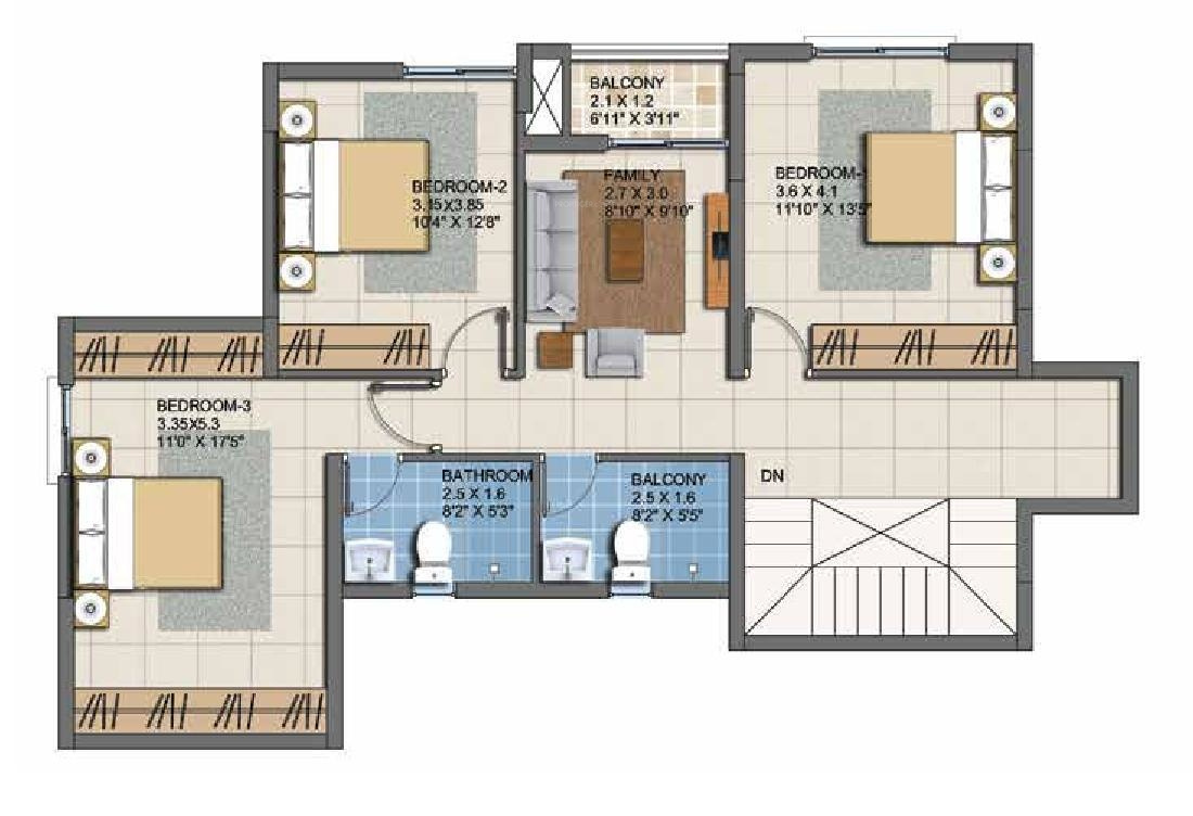 Upper Level Duplex Plan  ecr 14 signature Floor Plan Upper Level Duplex Plan