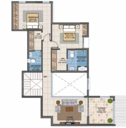  ecr 14 signature Floor Plan Lower Level Duplex Plan